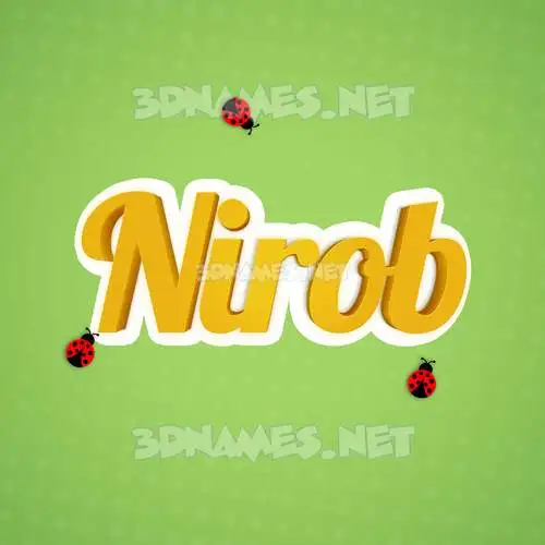 nirob in Ladybugs style - 3D name wallpaper nirob in Ladybugs style - 3D name wallpaper