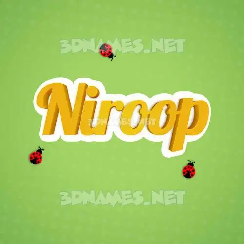 niroop in Ladybugs style - 3D name wallpaper niroop in Ladybugs style - 3D name wallpaper