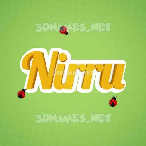 nirru in Ladybugs style - 3D name wallpaper