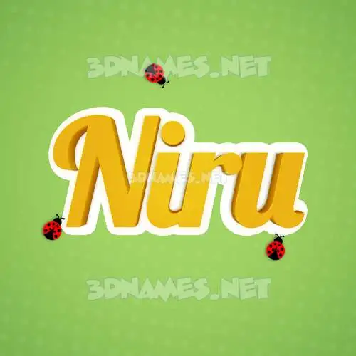 niru in Ladybugs style - 3D name wallpaper niru in Ladybugs style - 3D name wallpaper