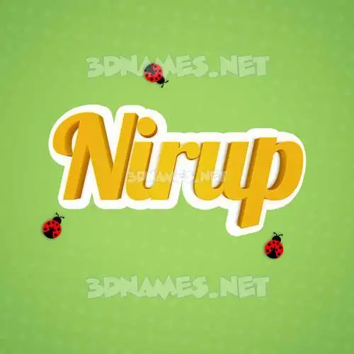 nirup in Ladybugs style - 3D name wallpaper