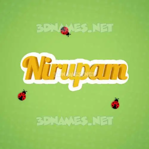 nirupam in Ladybugs style - 3D name wallpaper