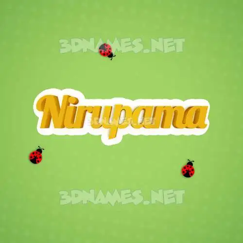 nirupama in Ladybugs style - 3D name wallpaper