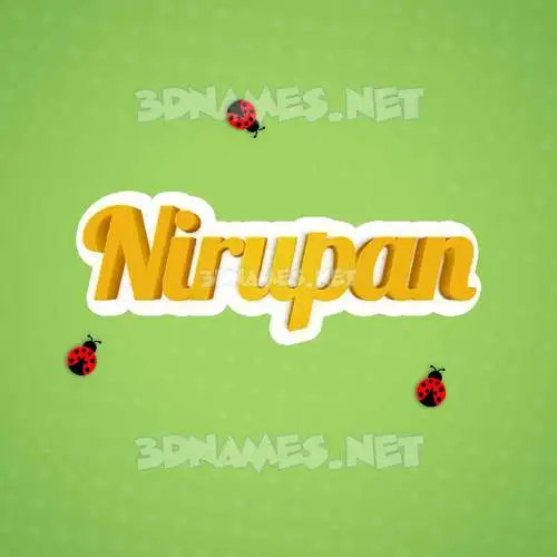 nirupan in Ladybugs style - 3D name wallpaper