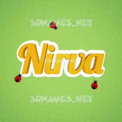 nirva in Ladybugs style - 3D name wallpaper nirva in Ladybugs style - 3D name wallpaper