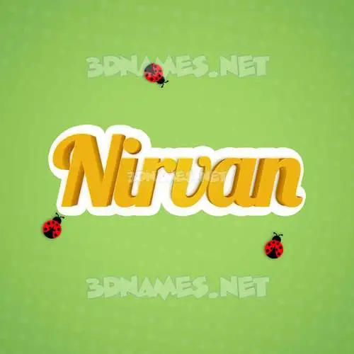 nirvan in Ladybugs style - 3D name wallpaper