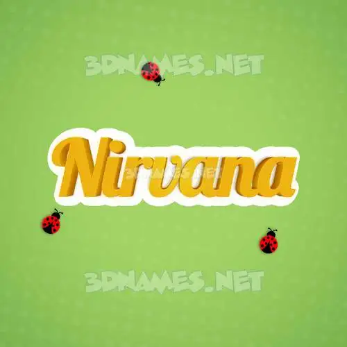 nirvana in Ladybugs style - 3D name wallpaper