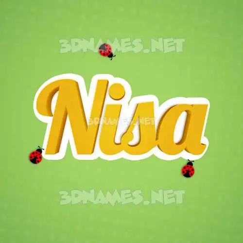 nisa in Ladybugs style - 3D name wallpaper