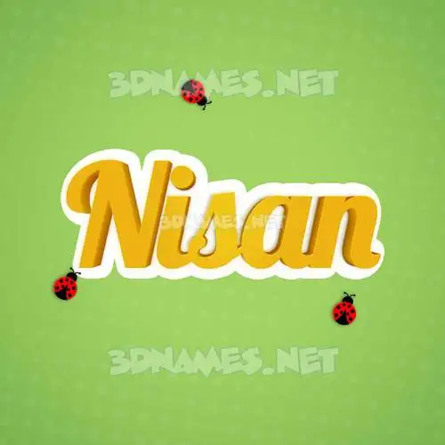 nisan in Ladybugs style - 3D name wallpaper nisan in Ladybugs style - 3D name wallpaper
