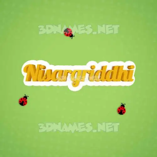 nisargriddhi in Ladybugs style - 3D name wallpaper