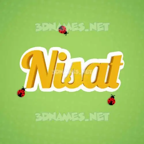 nisat in Ladybugs style - 3D name wallpaper nisat in Ladybugs style - 3D name wallpaper