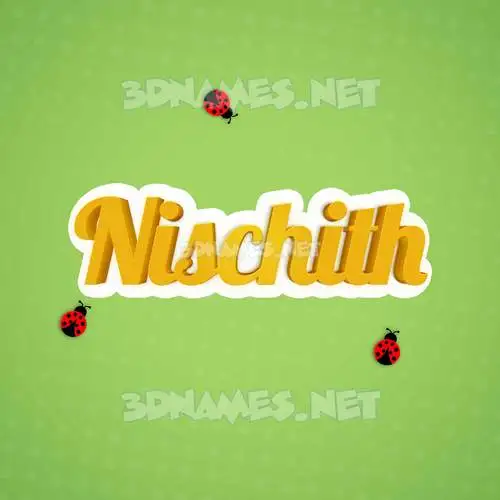 nischith in Ladybugs style - 3D name wallpaper nischith in Ladybugs style - 3D name wallpaper