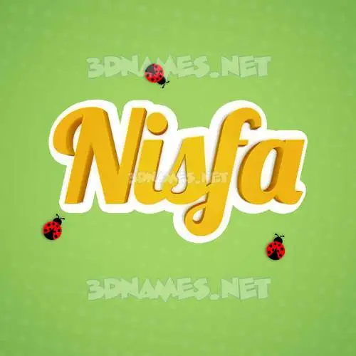 nisfa in Ladybugs style - 3D name wallpaper nisfa in Ladybugs style - 3D name wallpaper