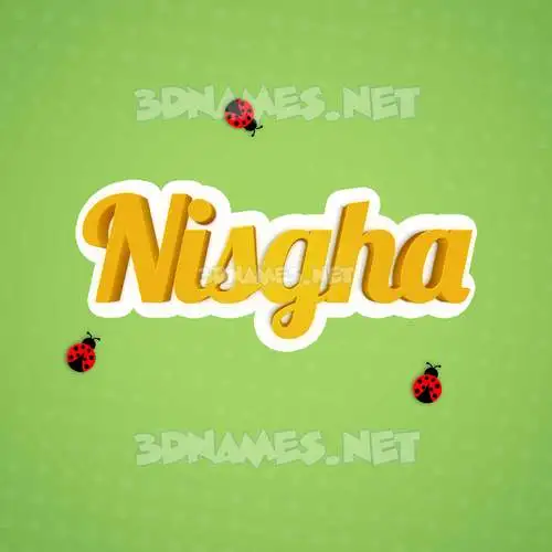 nisgha in Ladybugs style - 3D name wallpaper