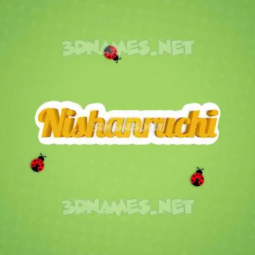 nishanruchi in Ladybugs style - 3D name wallpaper