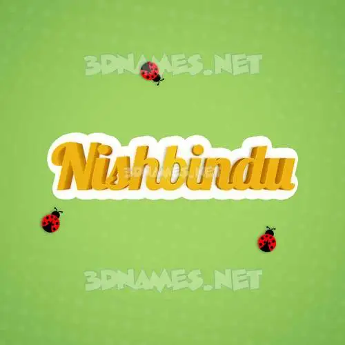 nishbindu in Ladybugs style - 3D name wallpaper