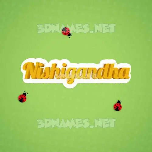nishigandha in Ladybugs style - 3D name wallpaper