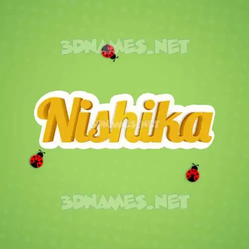nishika in Ladybugs style - 3D name wallpaper nishika in Ladybugs style - 3D name wallpaper