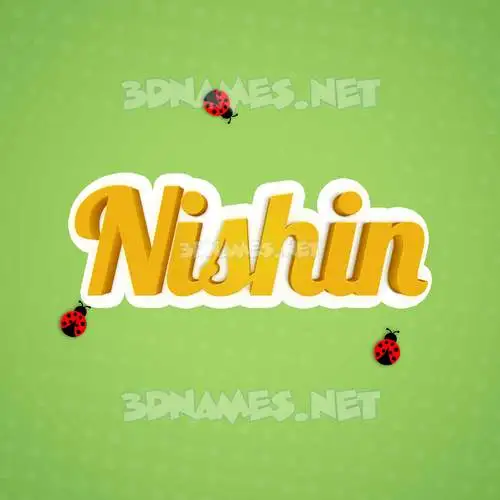 nishin in Ladybugs style - 3D name wallpaper nishin in Ladybugs style - 3D name wallpaper
