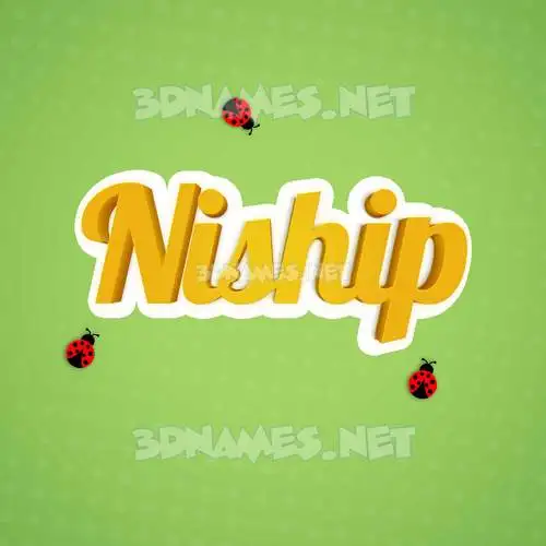 niship in Ladybugs style - 3D name wallpaper niship in Ladybugs style - 3D name wallpaper