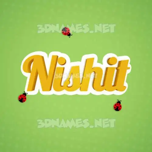 nishit in Ladybugs style - 3D name wallpaper nishit in Ladybugs style - 3D name wallpaper