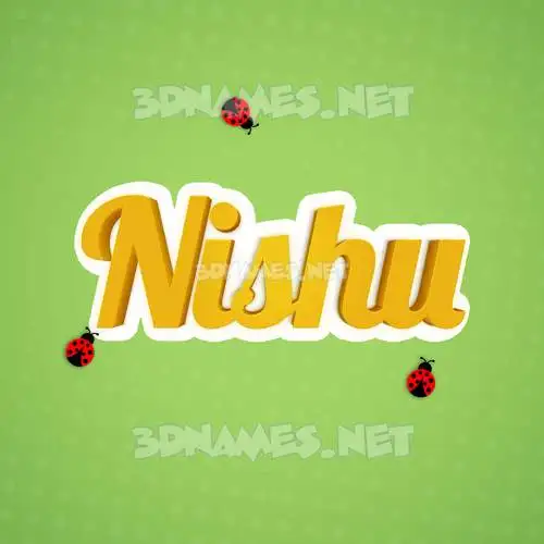 nishu in Ladybugs style - 3D name wallpaper nishu in Ladybugs style - 3D name wallpaper