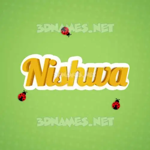 nishwa in Ladybugs style - 3D name wallpaper nishwa in Ladybugs style - 3D name wallpaper