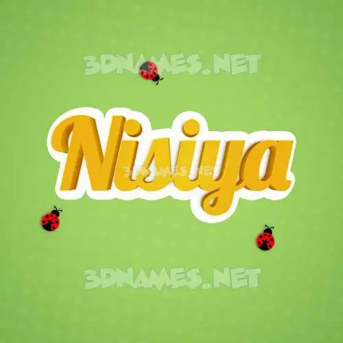 nisiya in Ladybugs style - 3D name wallpaper