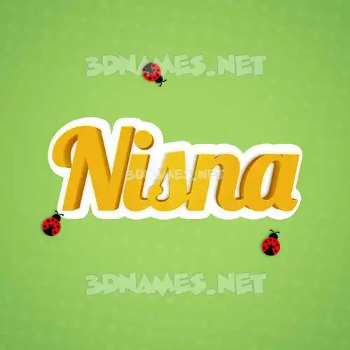 nisna in Ladybugs style - 3D name wallpaper nisna in Ladybugs style - 3D name wallpaper