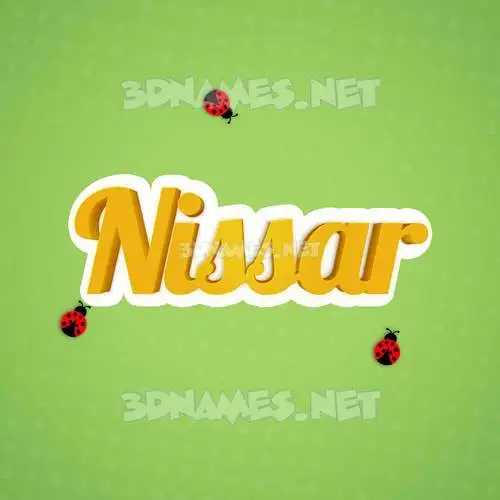 nissar in Ladybugs style - 3D name wallpaper