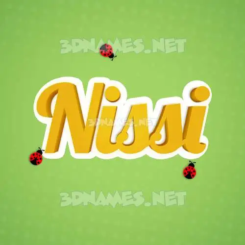 nissi in Ladybugs style - 3D name wallpaper nissi in Ladybugs style - 3D name wallpaper