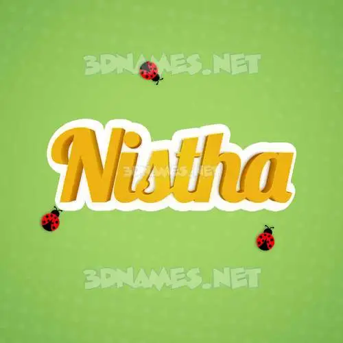 nistha in Ladybugs style - 3D name wallpaper
