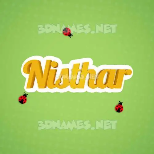 nisthar in Ladybugs style - 3D name wallpaper