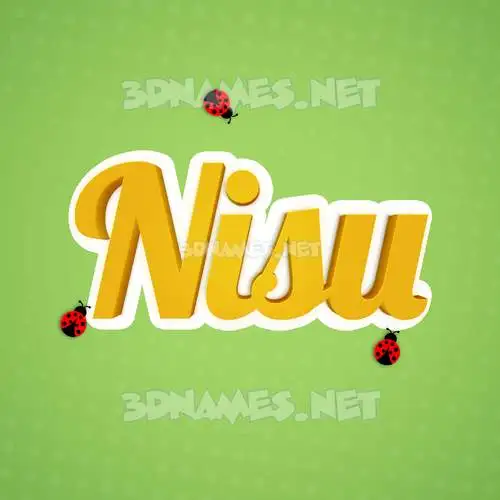 nisu in Ladybugs style - 3D name wallpaper nisu in Ladybugs style - 3D name wallpaper