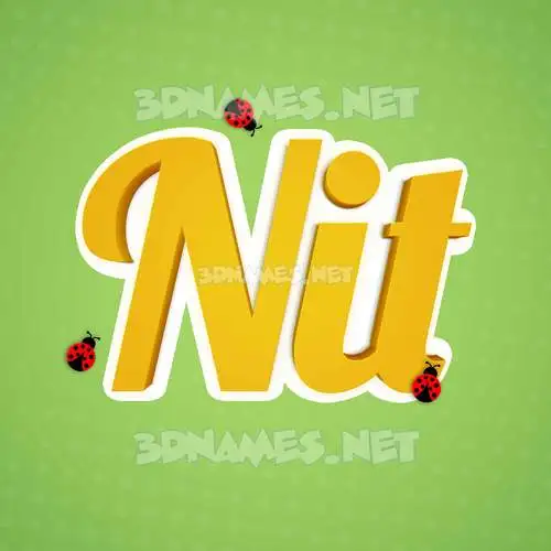 nit in Ladybugs style - 3D name wallpaper nit in Ladybugs style - 3D name wallpaper