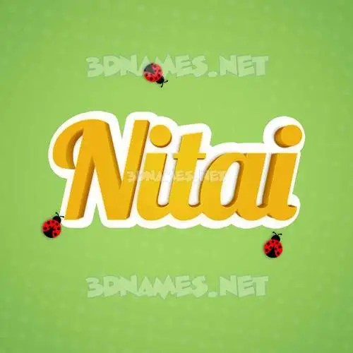 nitai in Ladybugs style - 3D name wallpaper nitai in Ladybugs style - 3D name wallpaper