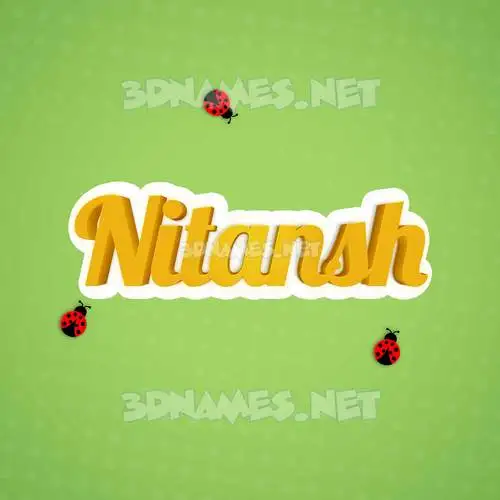 nitansh in Ladybugs style - 3D name wallpaper