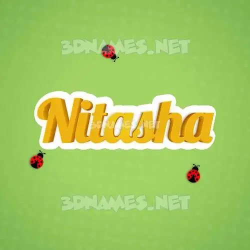 nitasha in Ladybugs style - 3D name wallpaper