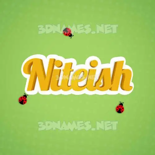 niteish in Ladybugs style - 3D name wallpaper niteish in Ladybugs style - 3D name wallpaper