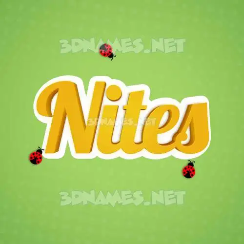 nites in Ladybugs style - 3D name wallpaper nites in Ladybugs style - 3D name wallpaper