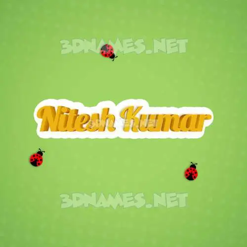 nitesh kumar in Ladybugs style - 3D name wallpaper nitesh kumar in Ladybugs style - 3D name wallpaper