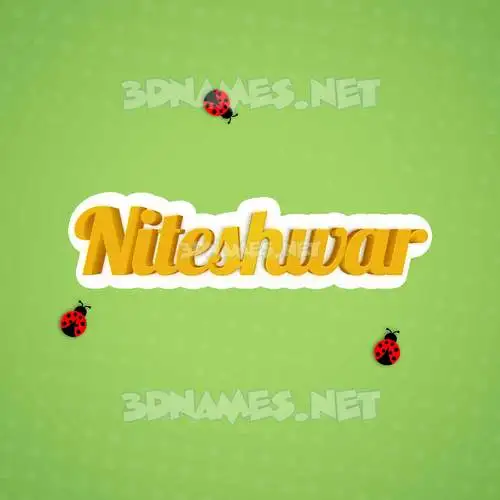 niteshwar in Ladybugs style - 3D name wallpaper niteshwar in Ladybugs style - 3D name wallpaper