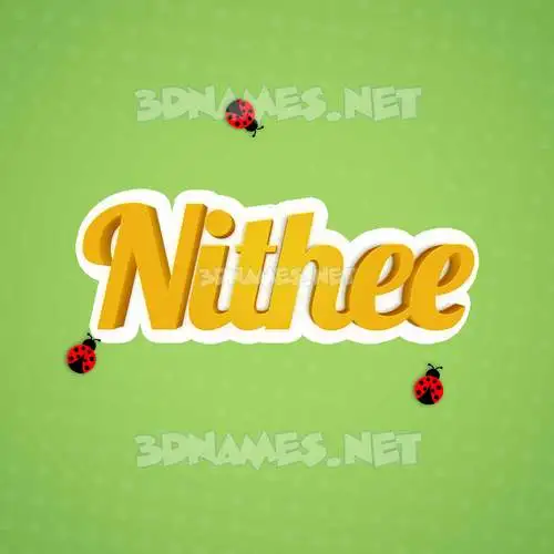 nithee in Ladybugs style - 3D name wallpaper nithee in Ladybugs style - 3D name wallpaper