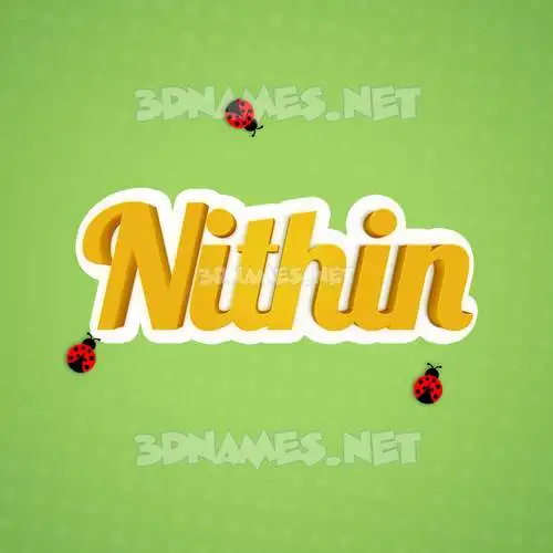 nithin in Ladybugs style - 3D name wallpaper nithin in Ladybugs style - 3D name wallpaper