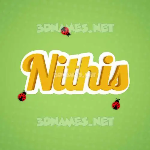 nithis in Ladybugs style - 3D name wallpaper nithis in Ladybugs style - 3D name wallpaper
