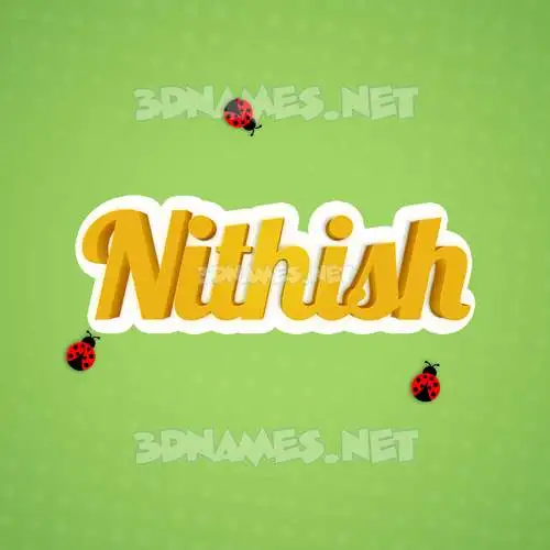 nithish in Ladybugs style - 3D name wallpaper nithish in Ladybugs style - 3D name wallpaper