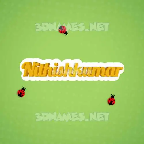 nithishkumar in Ladybugs style - 3D name wallpaper