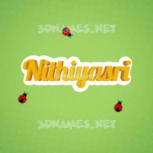 nithiyasri in Ladybugs style - 3D name wallpaper