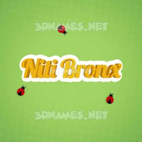 niti bronx in Ladybugs style - 3D name wallpaper niti bronx in Ladybugs style - 3D name wallpaper