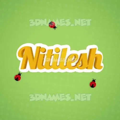 nitilesh in Ladybugs style - 3D name wallpaper nitilesh in Ladybugs style - 3D name wallpaper